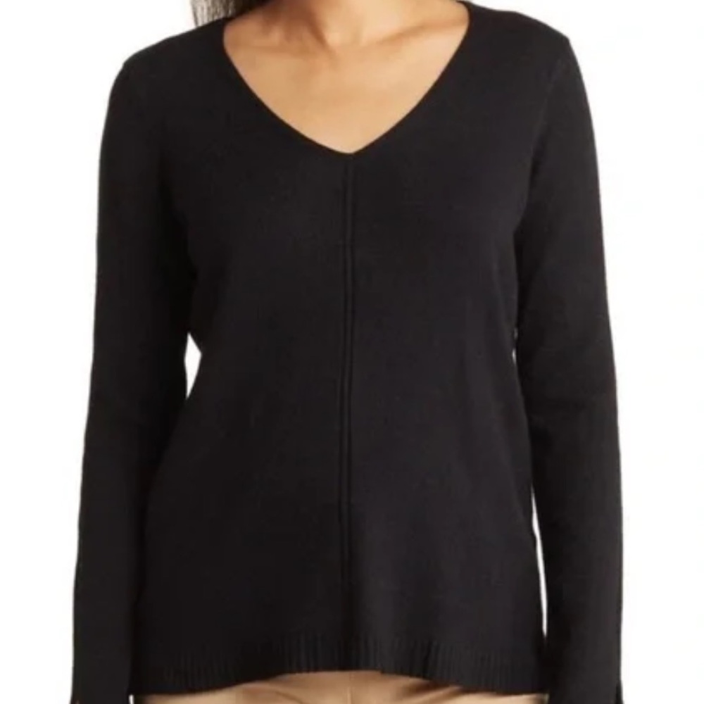 Cyrus Black V Neck Sweater